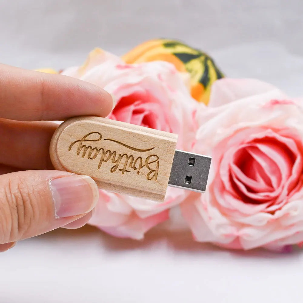 20pcs Wood USB 3.0 Flash Drives Custom Logo 4GB–64GB Bulk USB Flash Drive PRIMED