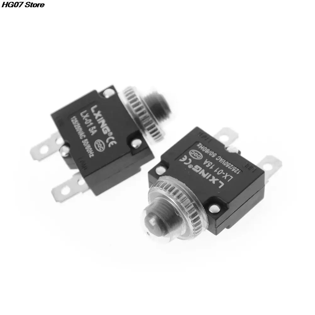 Thermal Circuit Breaker Overload Protector 5A–20A Push Button