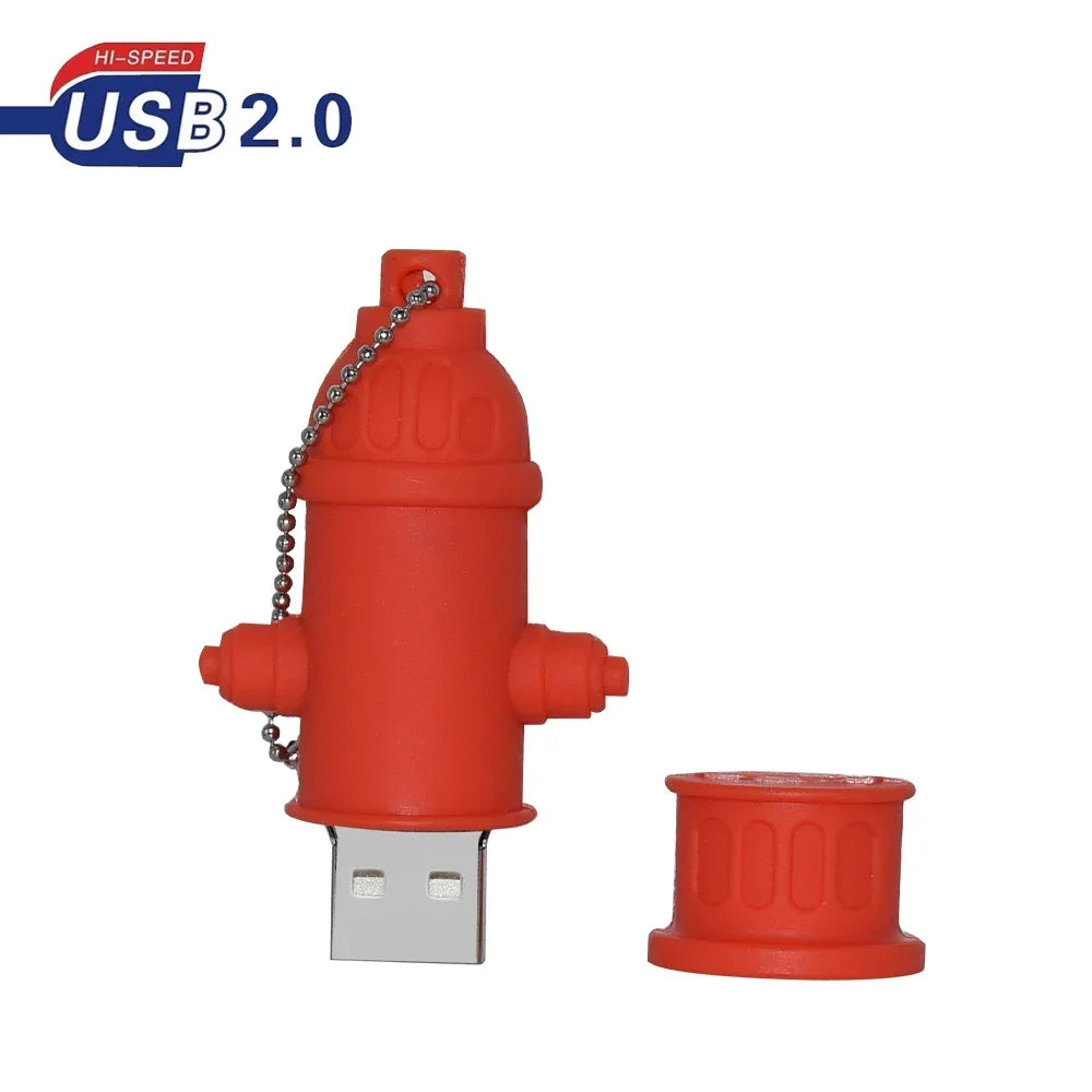Fireman Fire Truck USB Flash Drive 8GB–128GB | Novelty Pen Drive Novelty USB Flash Drive PRIMED