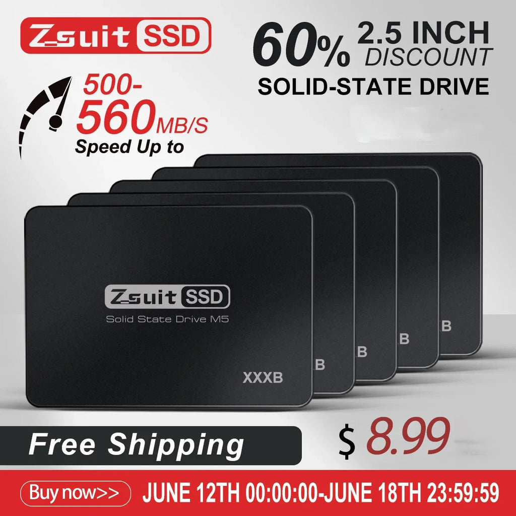 Z-Suit 1TB 2.5" SATA III Internal SSD – Laptop & Desktop Internal SSD Drive PRIMED 128 GB