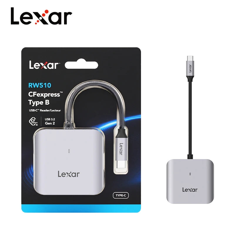 Lexar CFexpress Card Reader Type-B & Type-A USB 3.2 Gen 2 Memory Card Reader PRIMED
