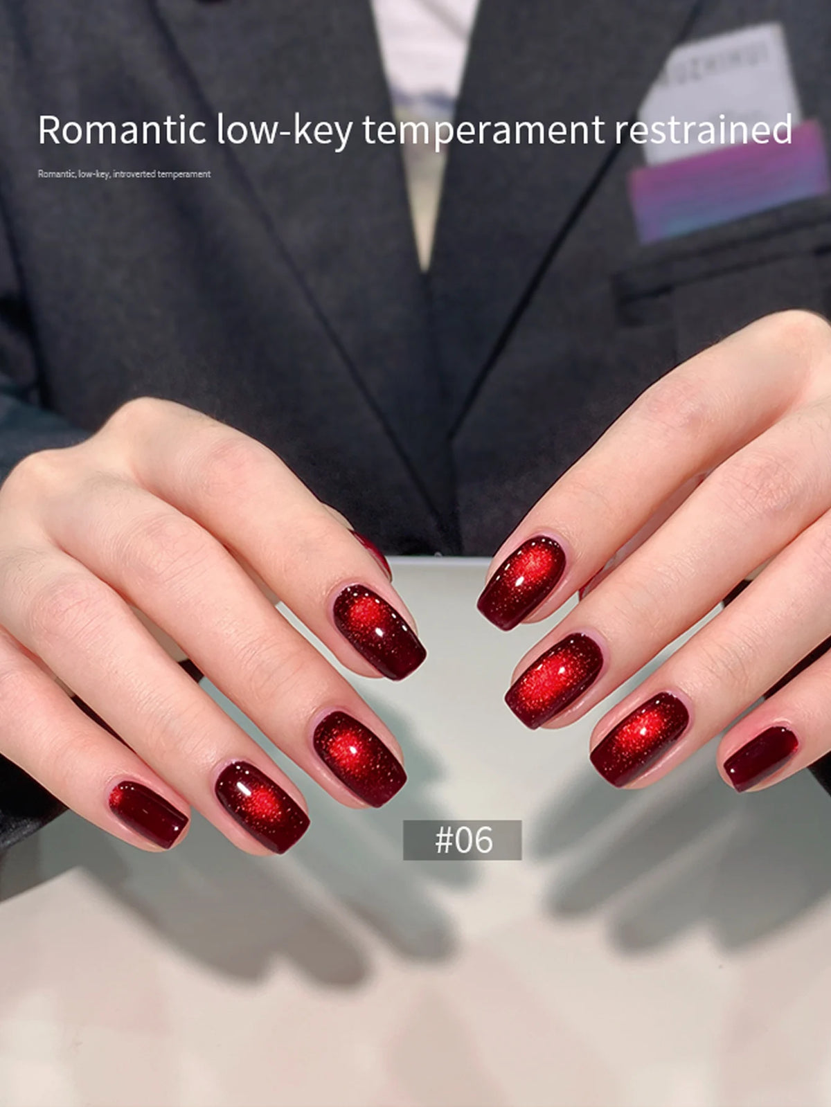 Cat Eye Magnetic Gel Nail Polish 16ml – Wine Red & Rose Red