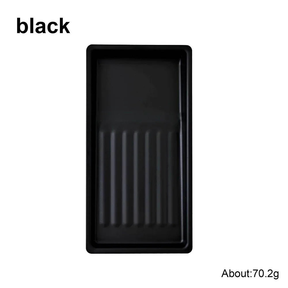 Stainless Steel Nail Art & Cosmetic Tool Tray 20×10cm Nail Art Tray PRIMED Black