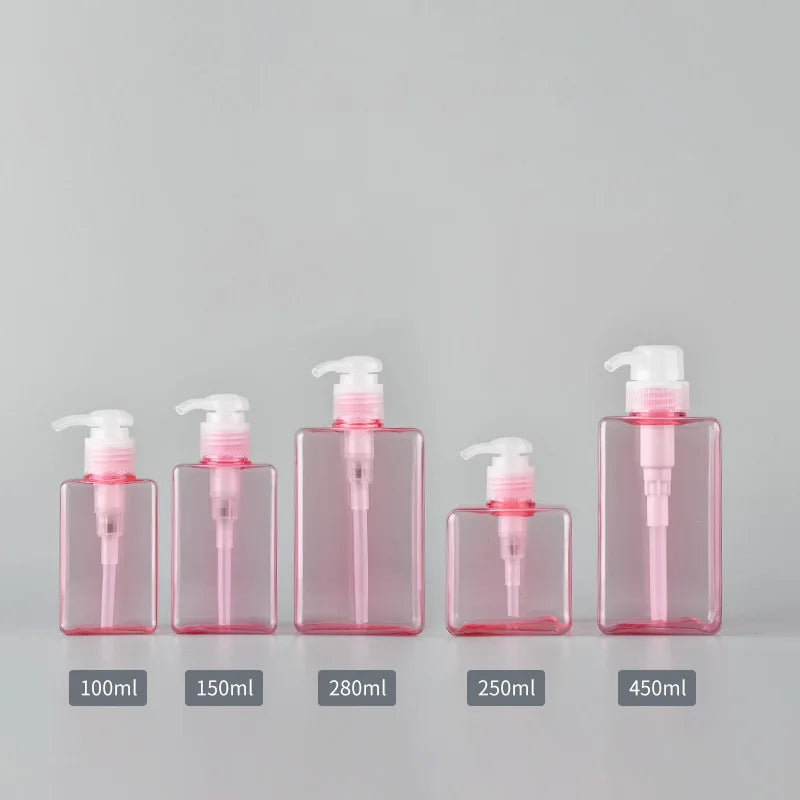 Square Refillable Pump Bottle – Soap, Shampoo & Lotion 100–650ml