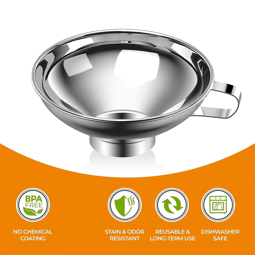 Stainless Steel Wide Mouth Canning Funnel for Mason Jars