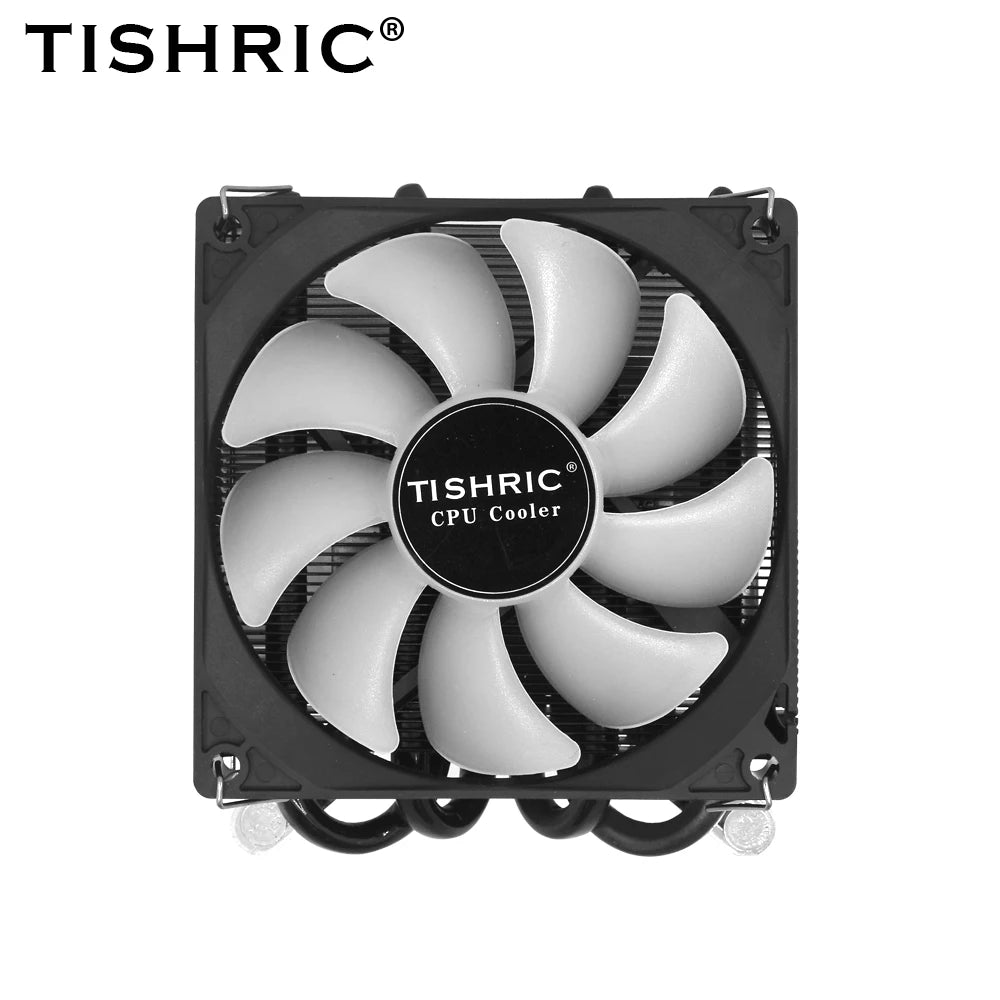 TISHRIC ITX CPU Cooler 4 Heat Pipes PWM RGB | LGA1700 115X CPU Air Cooler PRIMED Black WHITE Fixed Color|China Mainland
