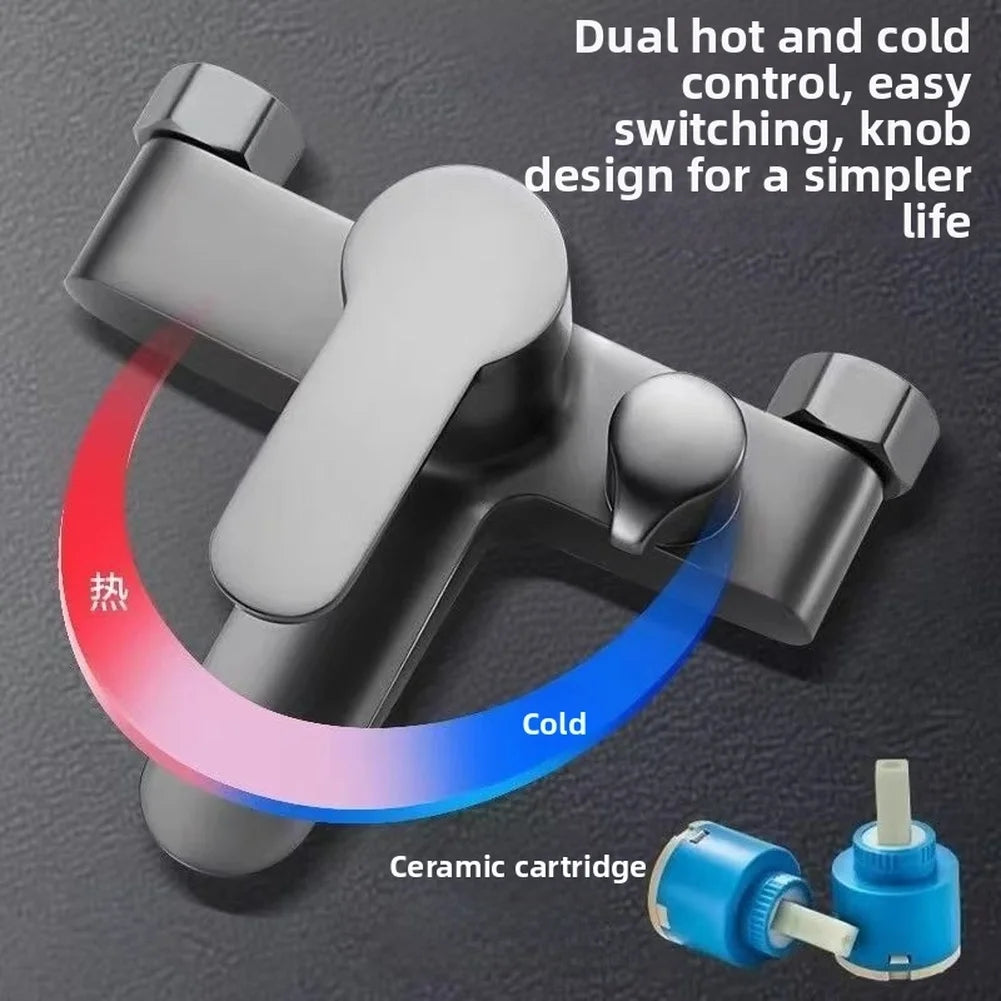 Solid Copper Shower Mixer Faucet | 3-Function, 15cm Mount Shower Mixer Faucet PRIMED