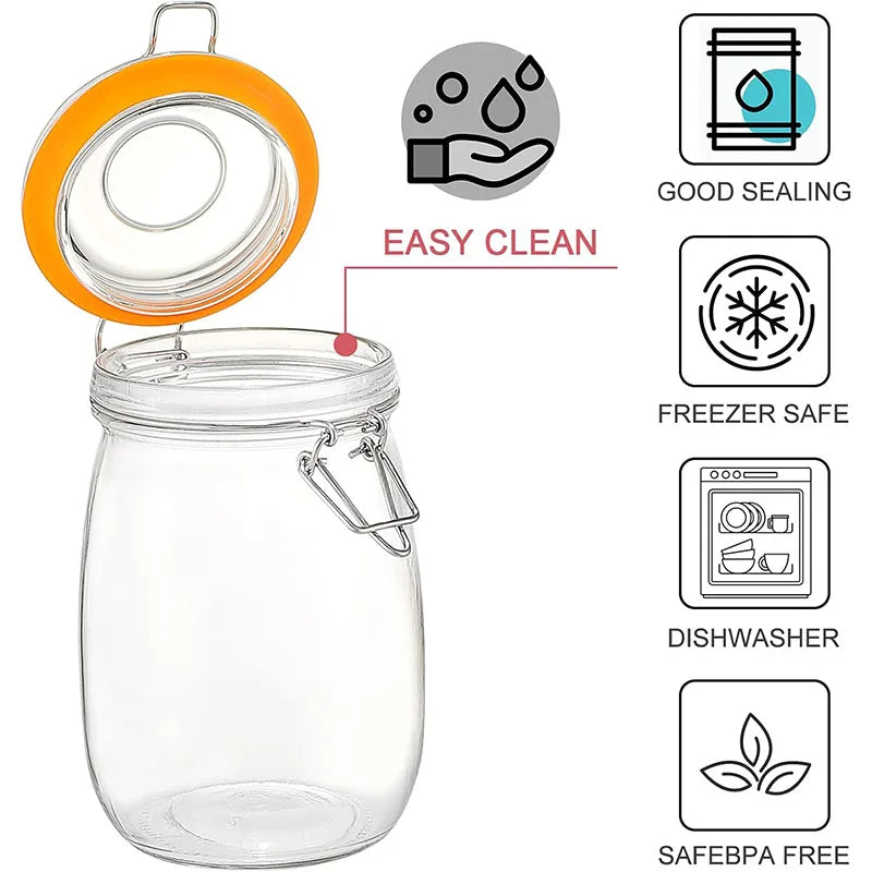 Wide Mouth Glass Mason Jar with Airtight Lid – HeY LiLac