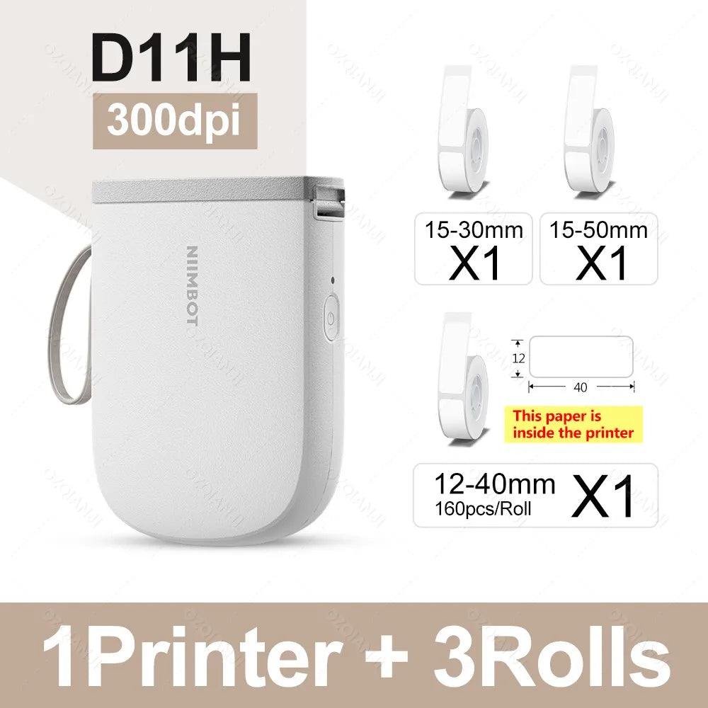 Niimbot D11H 300DPI Bluetooth Portable Thermal Label Printer
