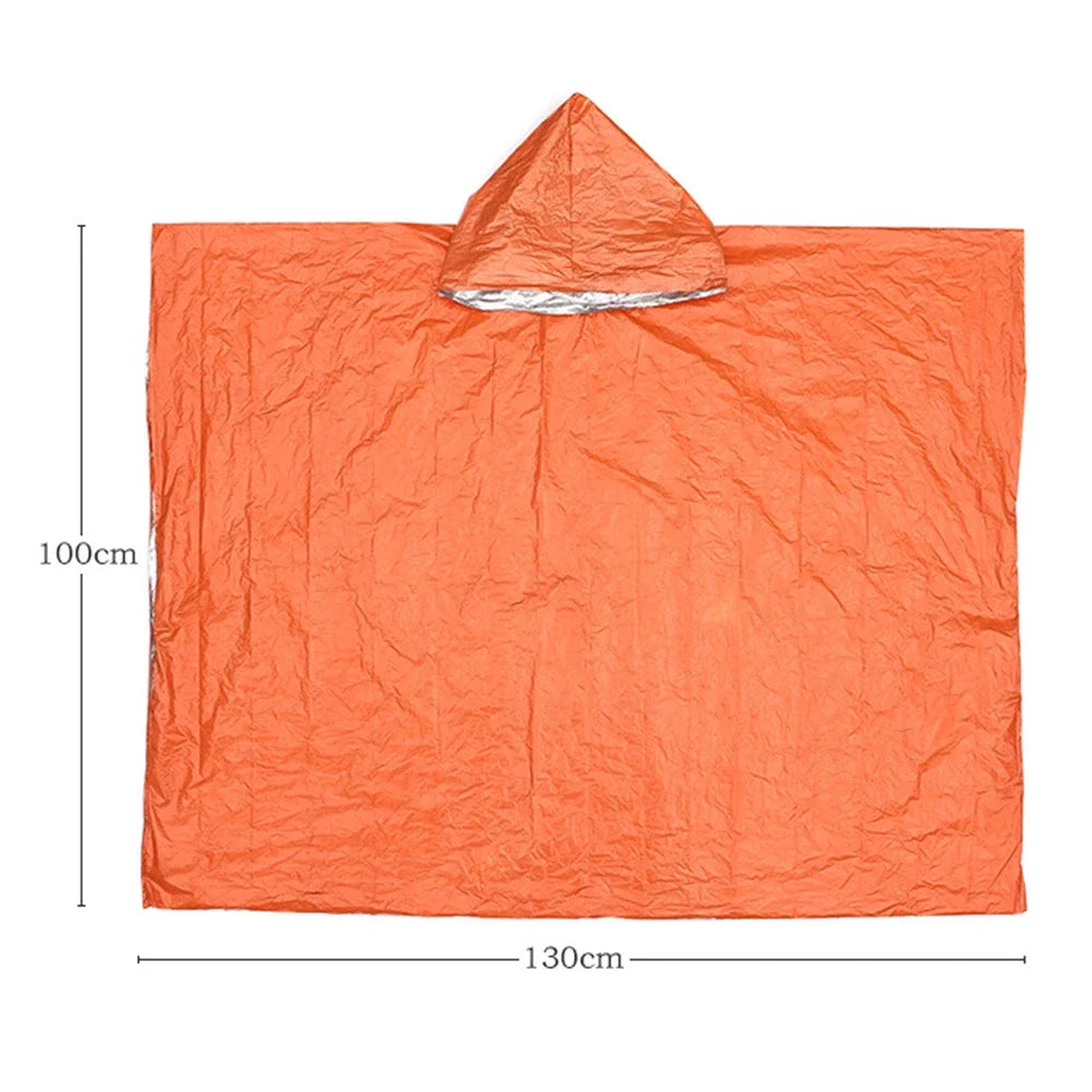 Waterproof Hooded Rain Poncho – Reflective Emergency Raincoat Rain Poncho PRIMED