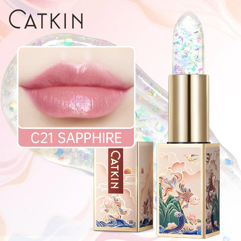 CATKIN Colored Lip Balm – pH Color Change, Nourishing & Hydrating Colored Lip Balm PRIMED C21 SAPPHIRE