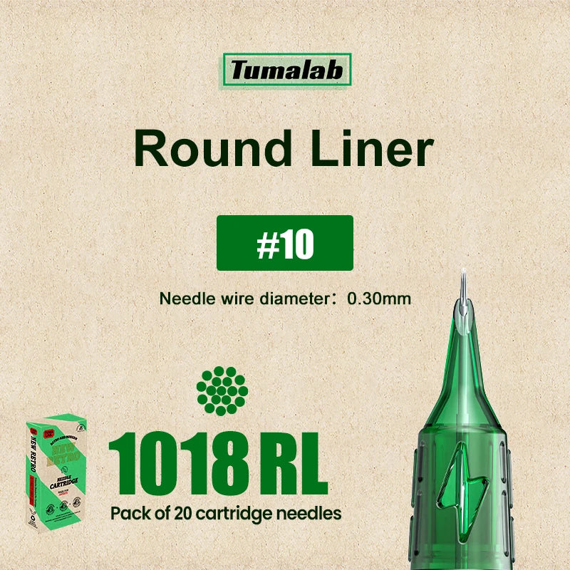 TUMAlab Tattoo Cartridge Needles 20PCS – Stainless Steel