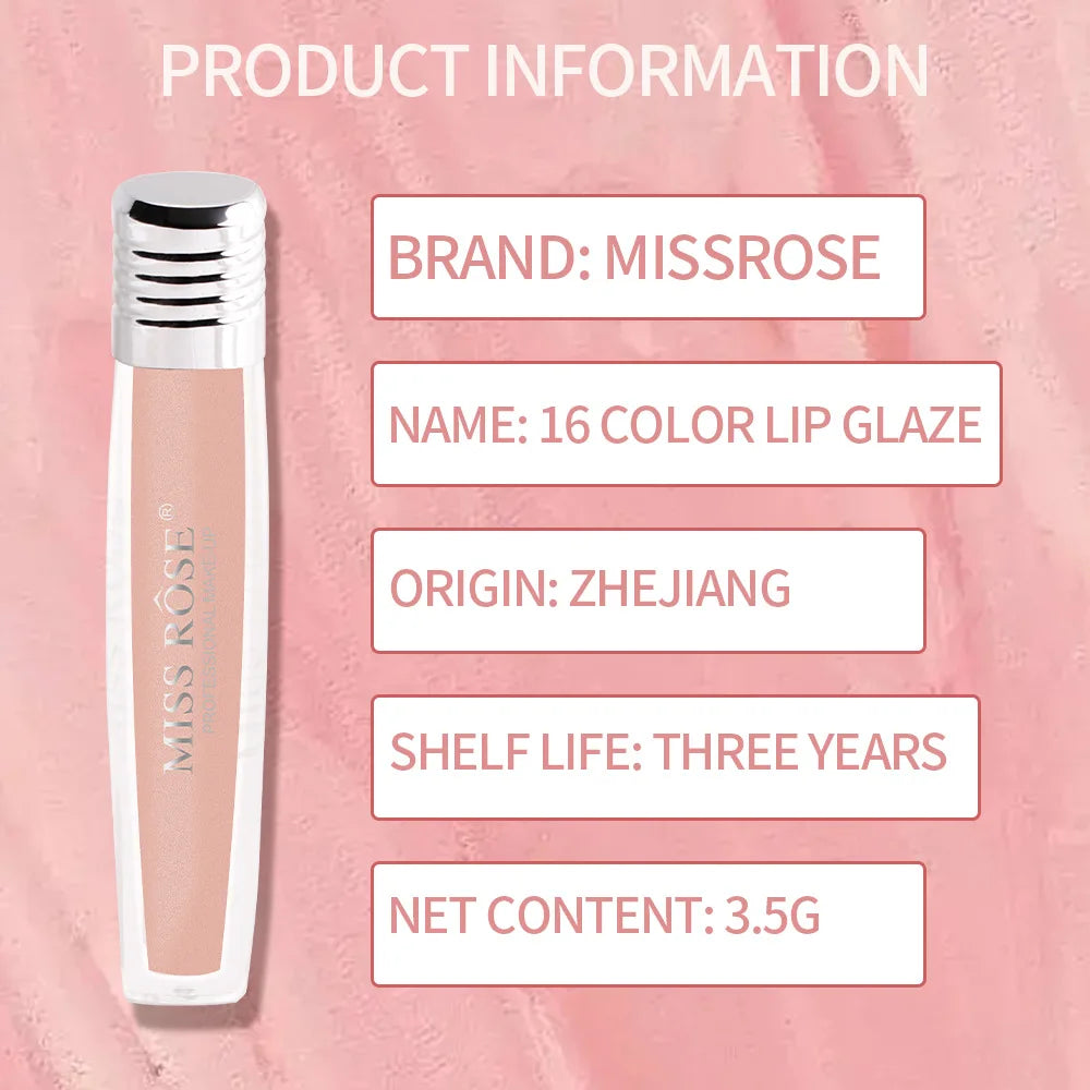 MISS ROSE Velvet Matte Longwear Lipstick & Pearl Lip Glaze Matte Lip Glaze PRIMED