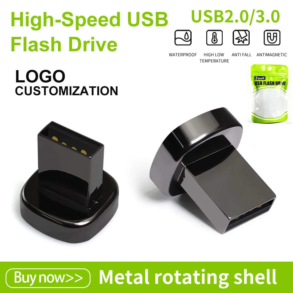 Mini USB Flash Drive 64GB USB 3.0 High-Speed Metal Pen Drive USB Flash Drive PRIMED
