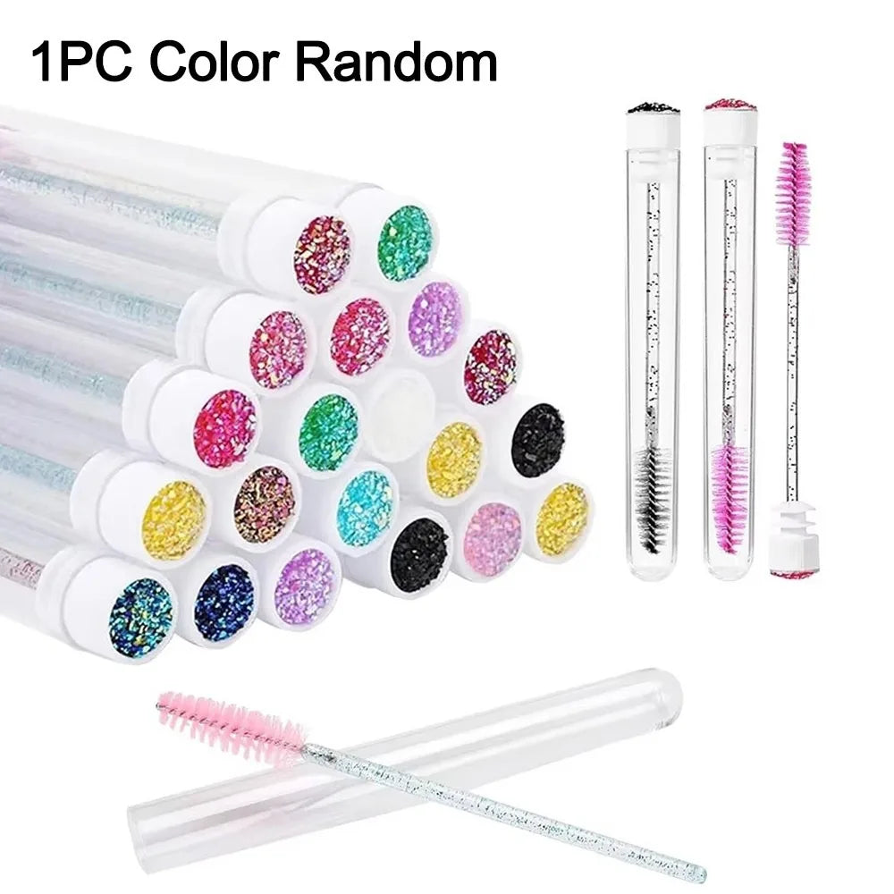 Reusable Sparkling Mascara Wand & Eyelash Brush in Tube Case