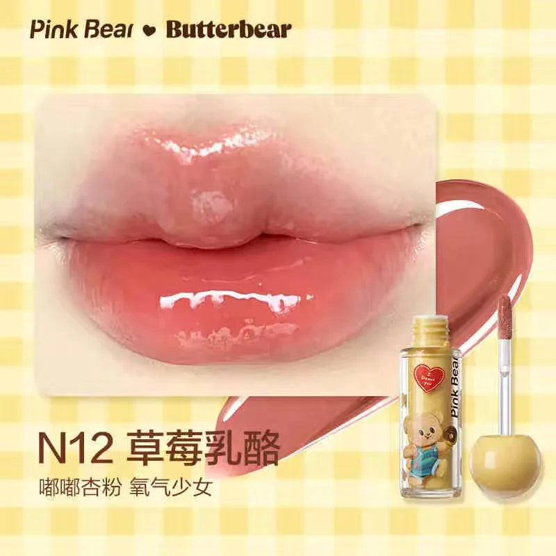 PINKBEAR Butter Bear Velvet Lip Mud & Mirror Lip Glaze Lip Gloss PRIMED N12 China Mainland