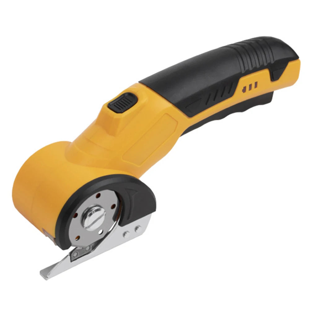Cordless Electric Rotary Cutter | Fabric Leather Cardboard Electric Rotary Cutter PRIMED Yellow