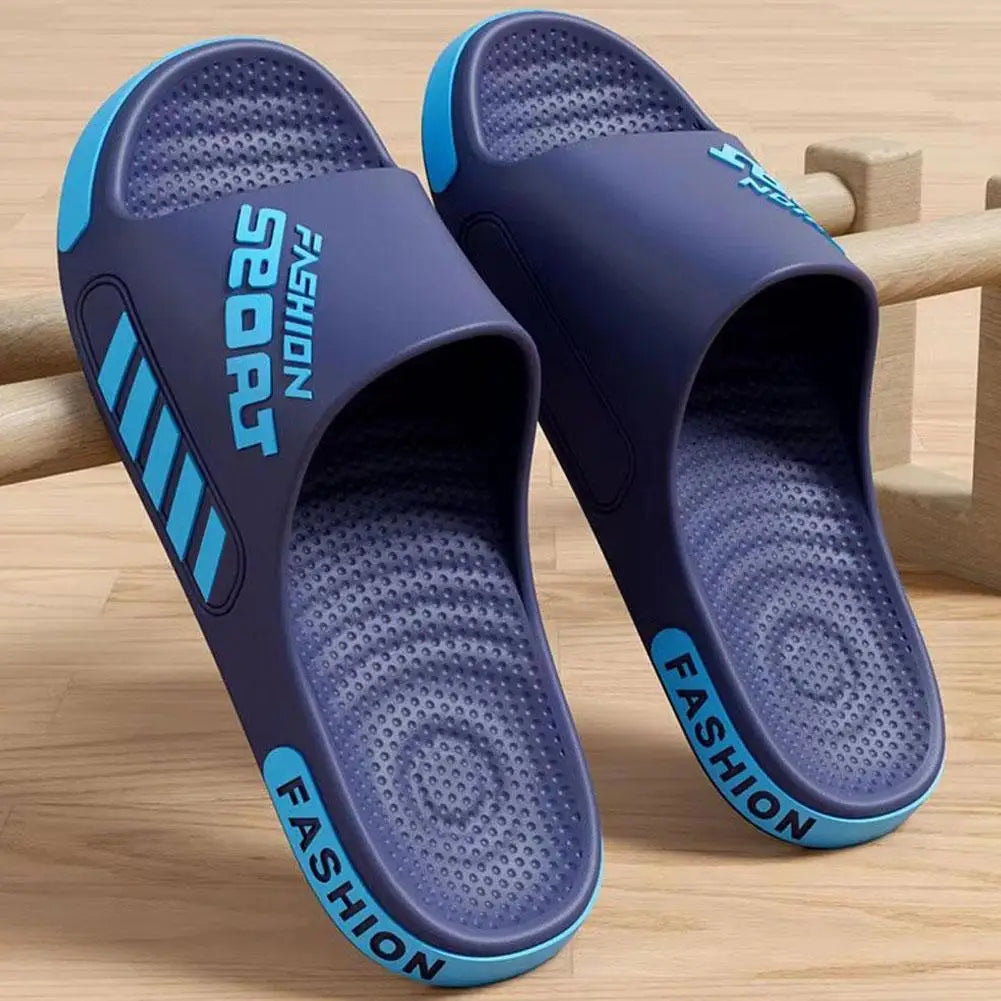Men's Wide Fit EVA Slide Sandals – Anti-Slip Beach Slippers