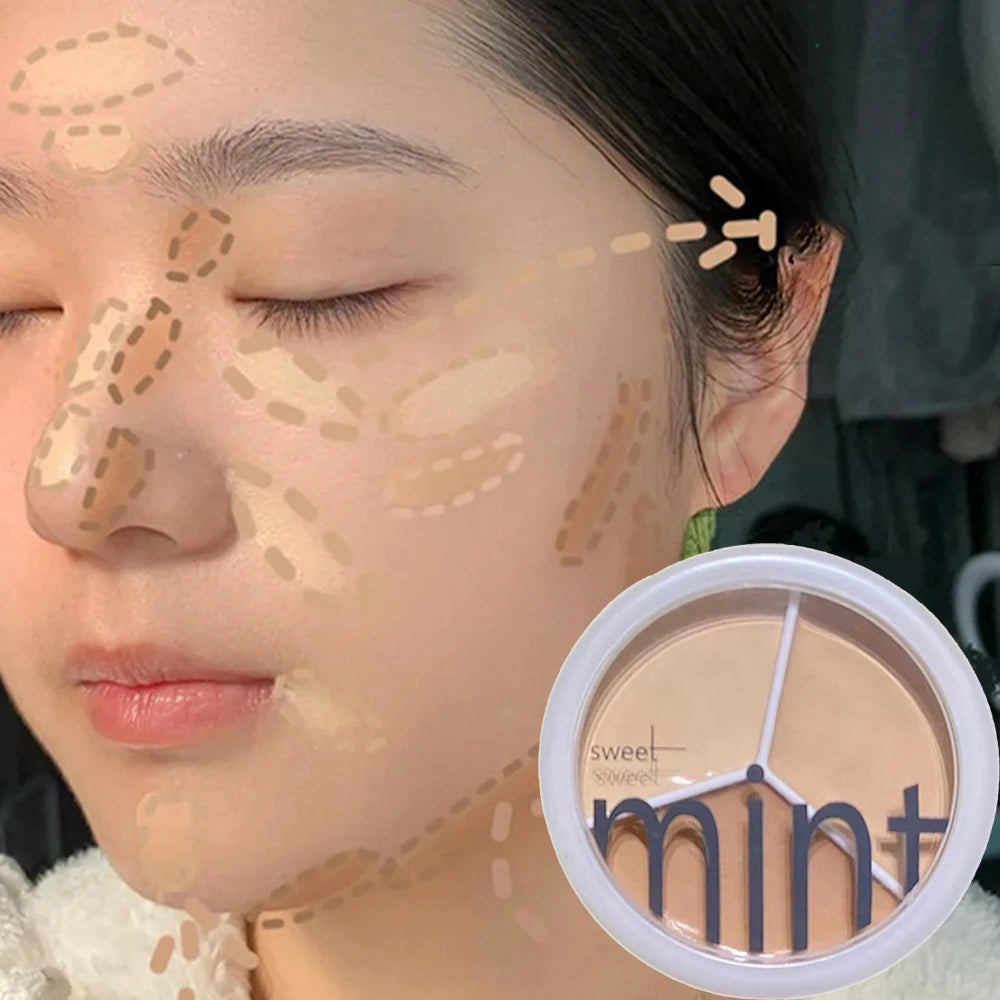 3-Color Concealer Contour Cream – Full Coverage, Oil Control