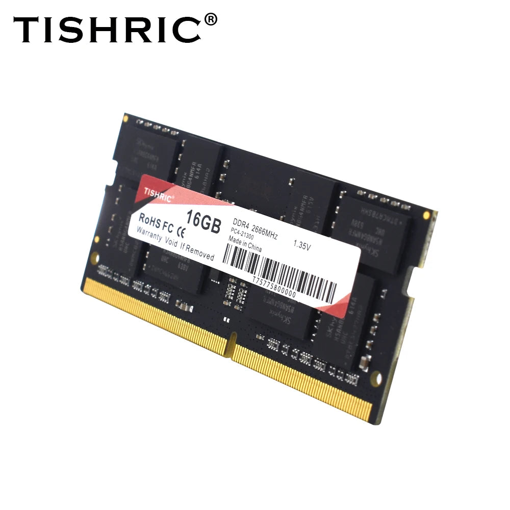 TISHRIC DDR4 3200MHz 16GB Laptop RAM Stick with Heat Sink Laptop RAM Stick PRIMED