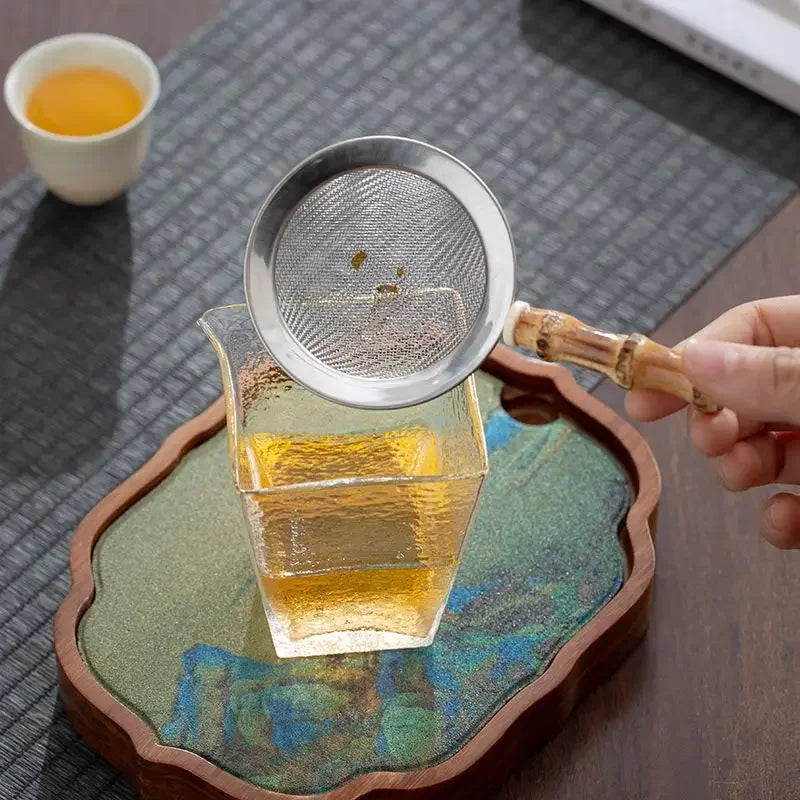 Fine Mesh Tea Strainer | Stainless Steel & Bamboo Handle