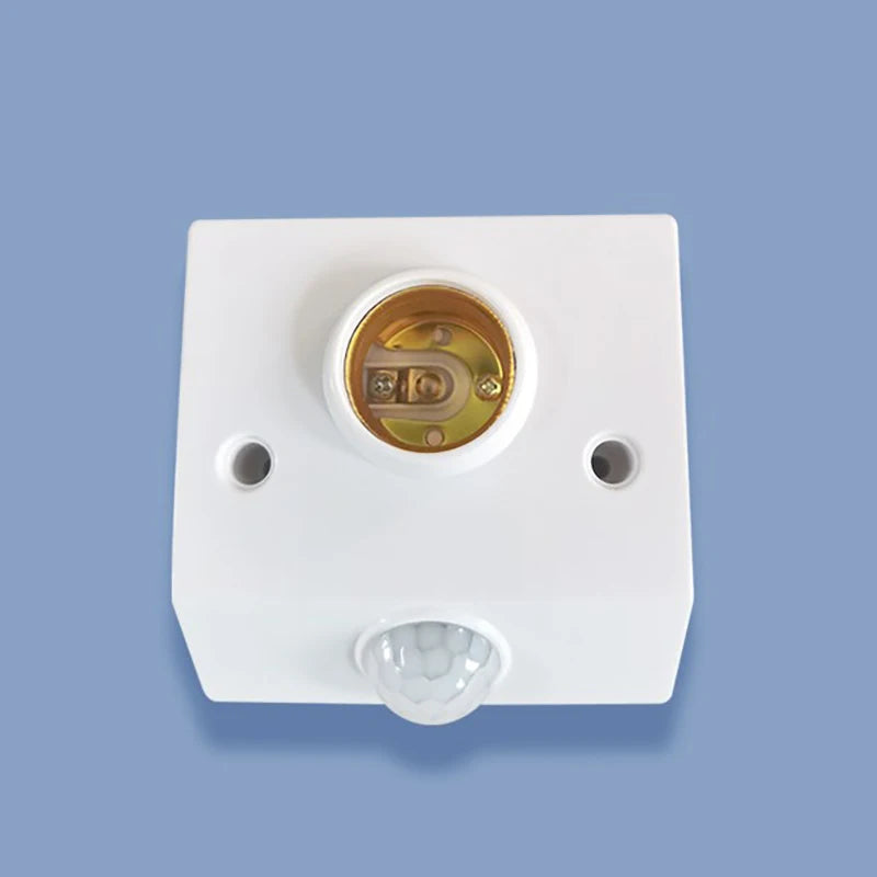 E27 PIR Motion Sensor Lamp Holder Socket | AC85-265V Auto LED PIR Sensor Lamp Socket PRIMED