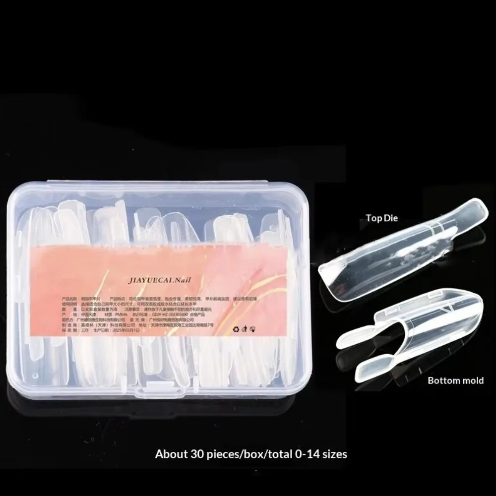 Rocket Shape Dual Nail Extension Forms 30pcs – Reusable