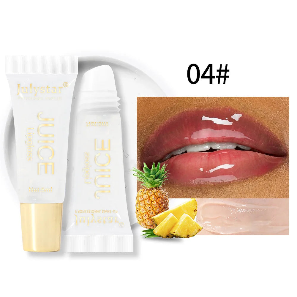 Julystar Nude Brown Plumping Lip Gloss & Fruit Lip Oil Plumping Lip Gloss PRIMED 04