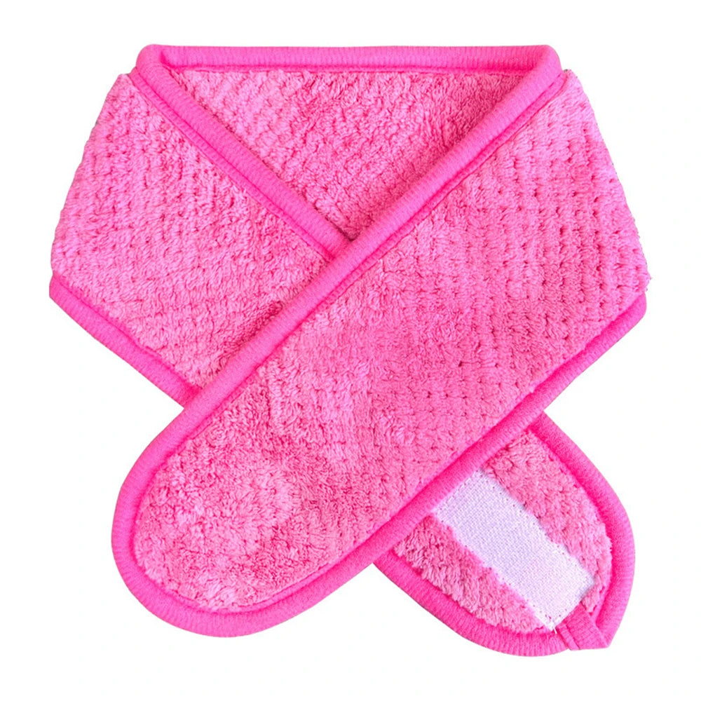 Adjustable Spa Facial Headband for Eyelash Extensions Spa Facial Headband PRIMED rose red