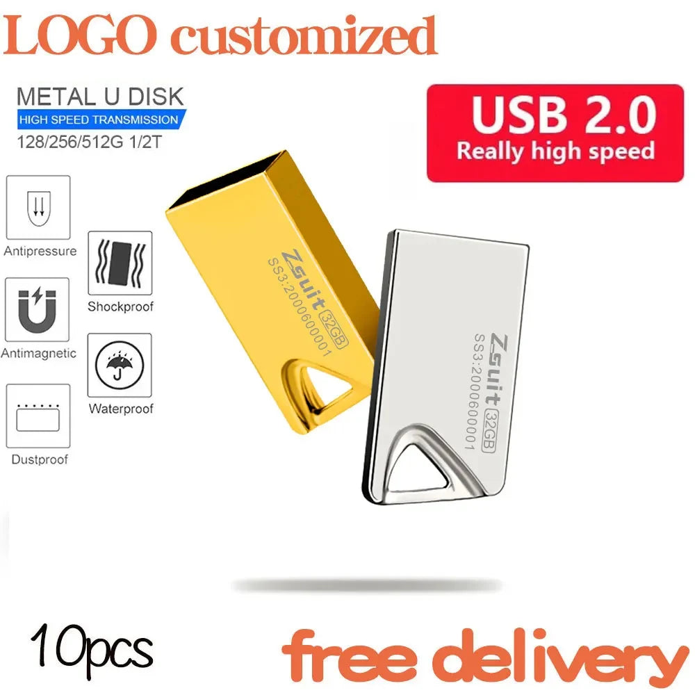 64GB Metal USB Flash Drive – Custom Logo Business Gift USB Flash Drive PRIMED