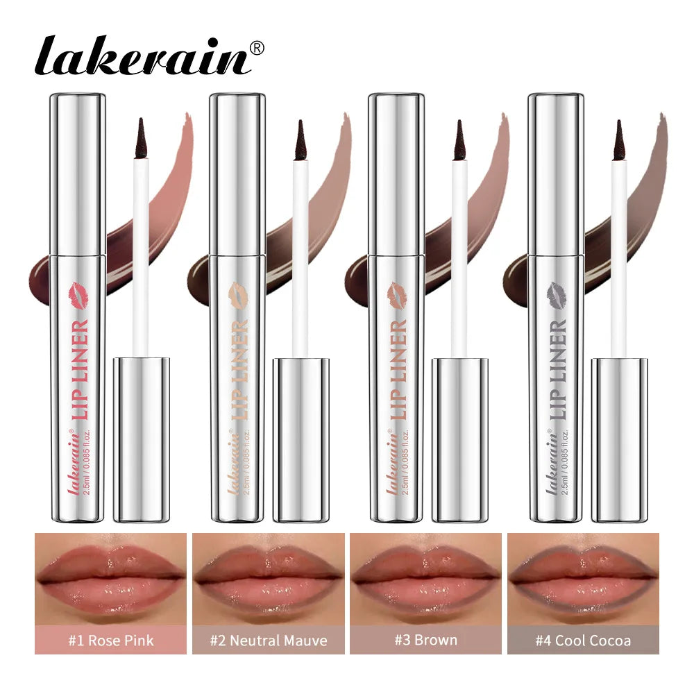 Peel Off Matte Lip Liner Pencil – Waterproof & Long Lasting Lip Liner Pencil PRIMED 4Pc Mixed