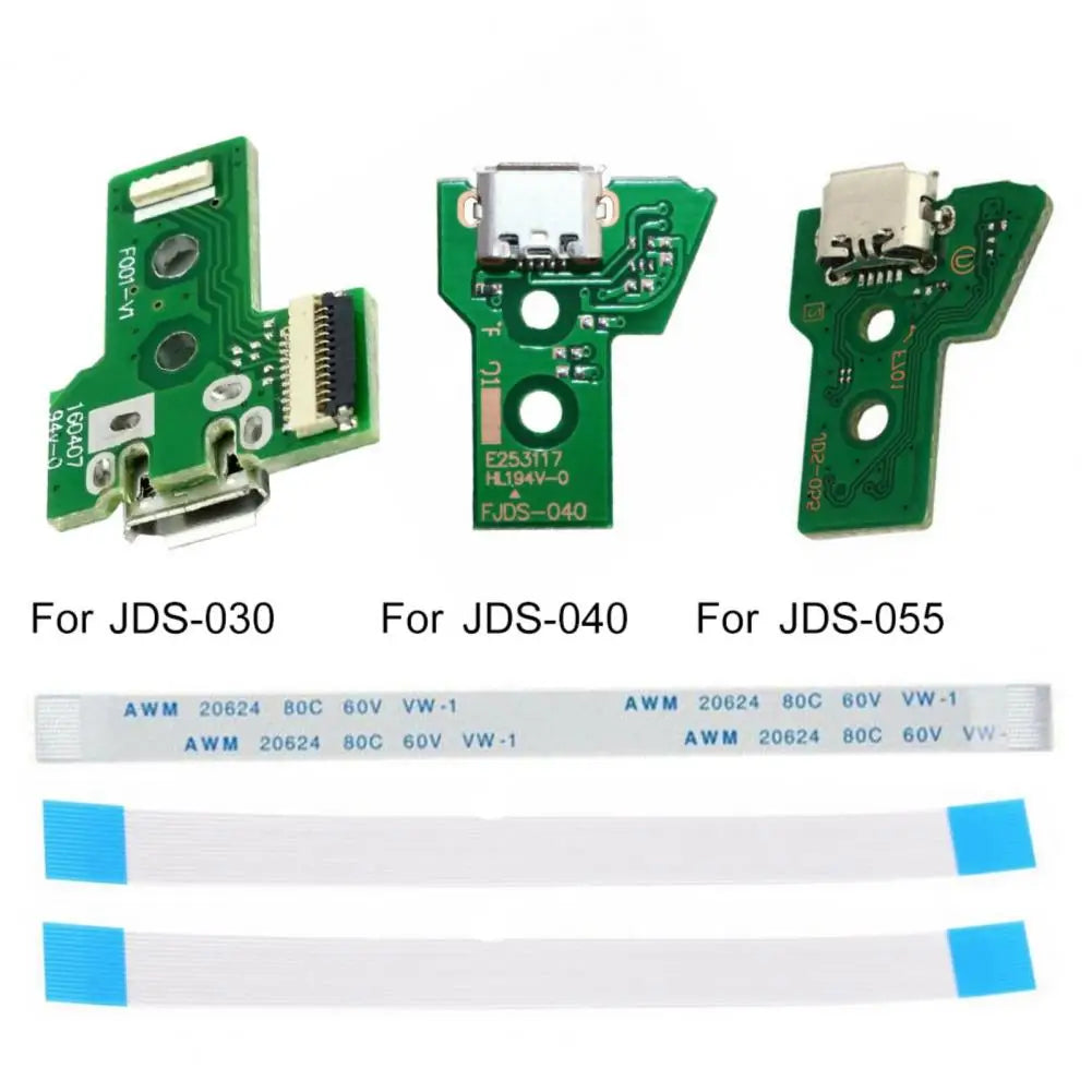 PS4 Controller USB Charging Port Board 12Pin Flex JDS-030/040/055 Controller Repair Part PRIMED