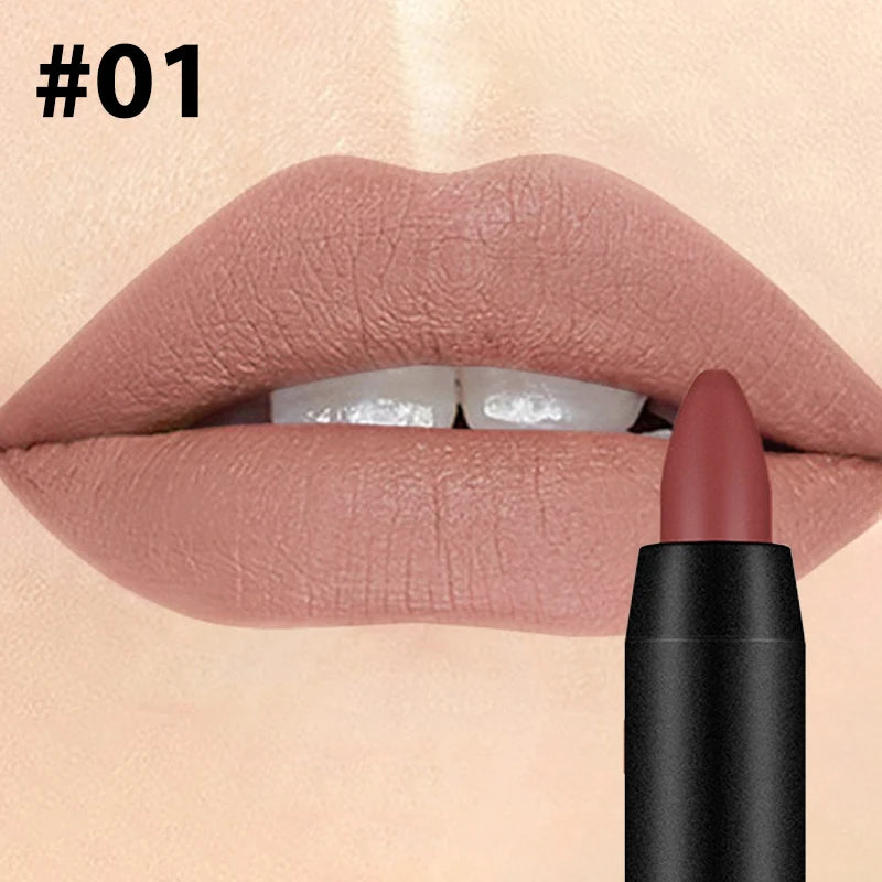 Velvet Matte Lipstick – 19 Shades, Long-Wear & Moisturizing