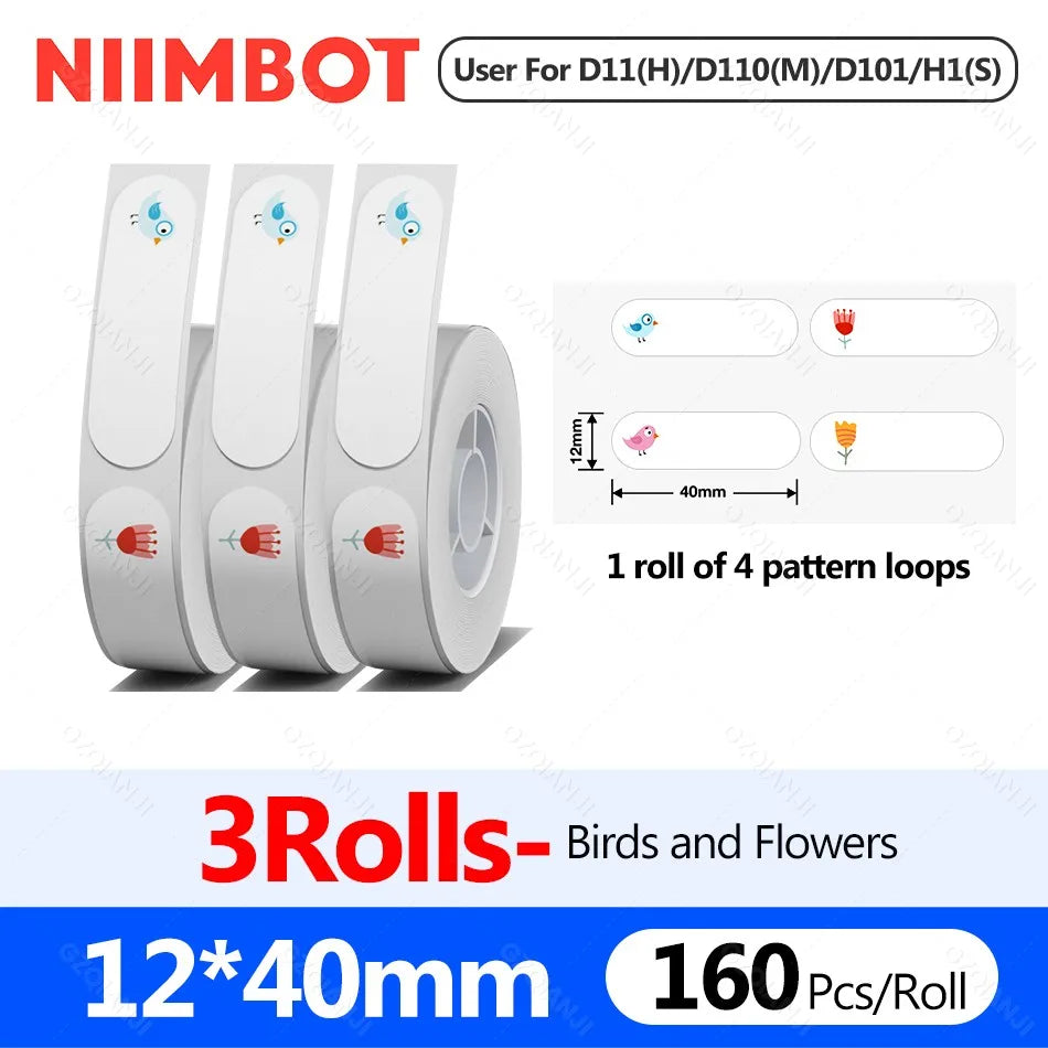 Niimbot D11H 300DPI Bluetooth Thermal Label Printer Portable Bluetooth Label Printer PRIMED Only 3Rolls NYHX