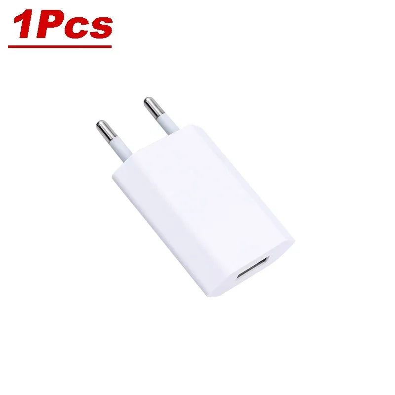 Universal 5V 1A EU USB Wall Charger – 1–5 Pack USB Wall Charger PRIMED 1Pcs EU Plug