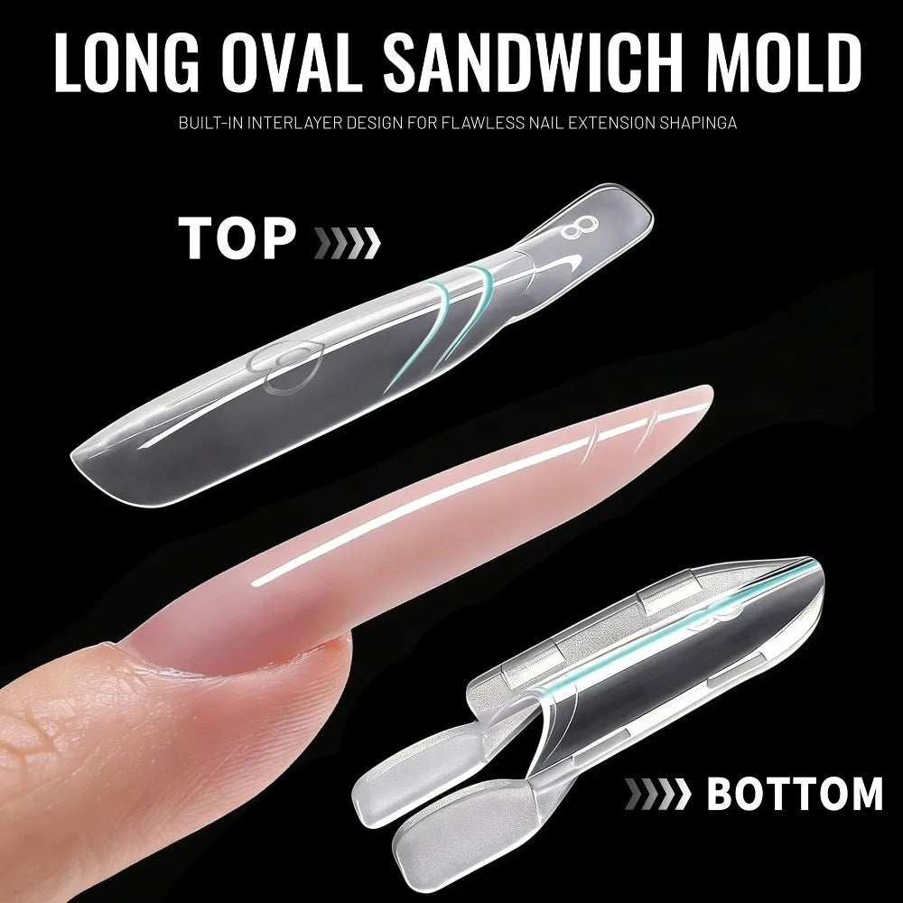 120Pcs Rocket Shape Dual Nail Form Molds | Full Cover DIY