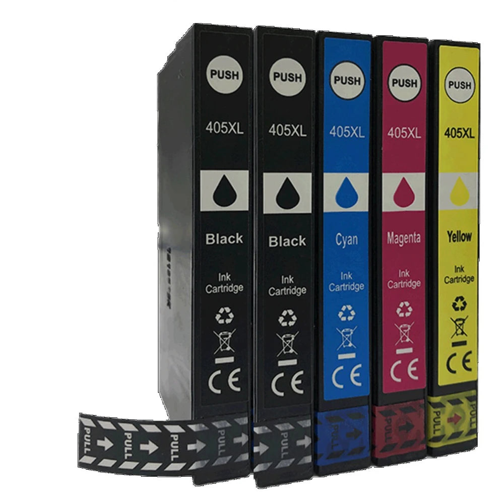 T405XL Compatible Ink Cartridges for Epson WF-3820 WF-4820 4830 Ink Cartridge PRIMED 5pcs