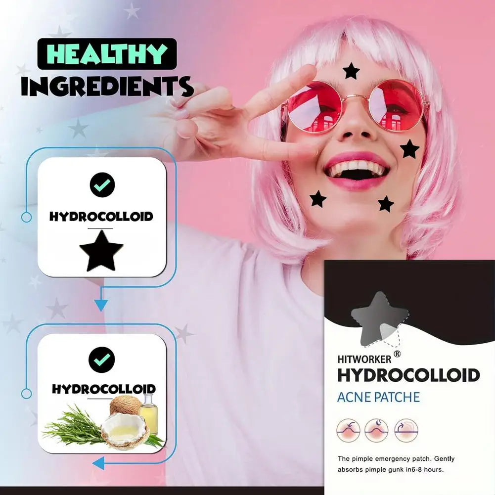Star Shaped Hydrocolloid Acne Patches 200/400 Pcs | Alcohol-Free