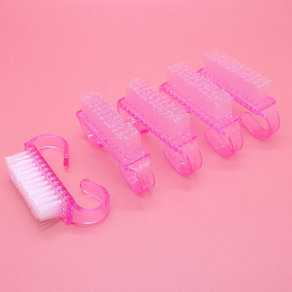 U-Shaped Mini Nail Cleaning Brush – Soft Bristle Manicure Tool