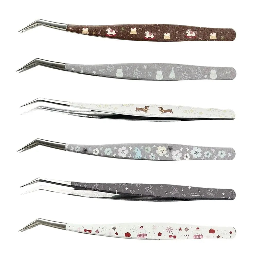 Curved False Eyelash Tweezers – Anti-Static Stainless Steel Eyelash Tweezers PRIMED