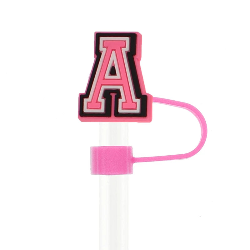 Silicone Letter Straw Cover Caps for Stanley 30 & 40oz Tumblers