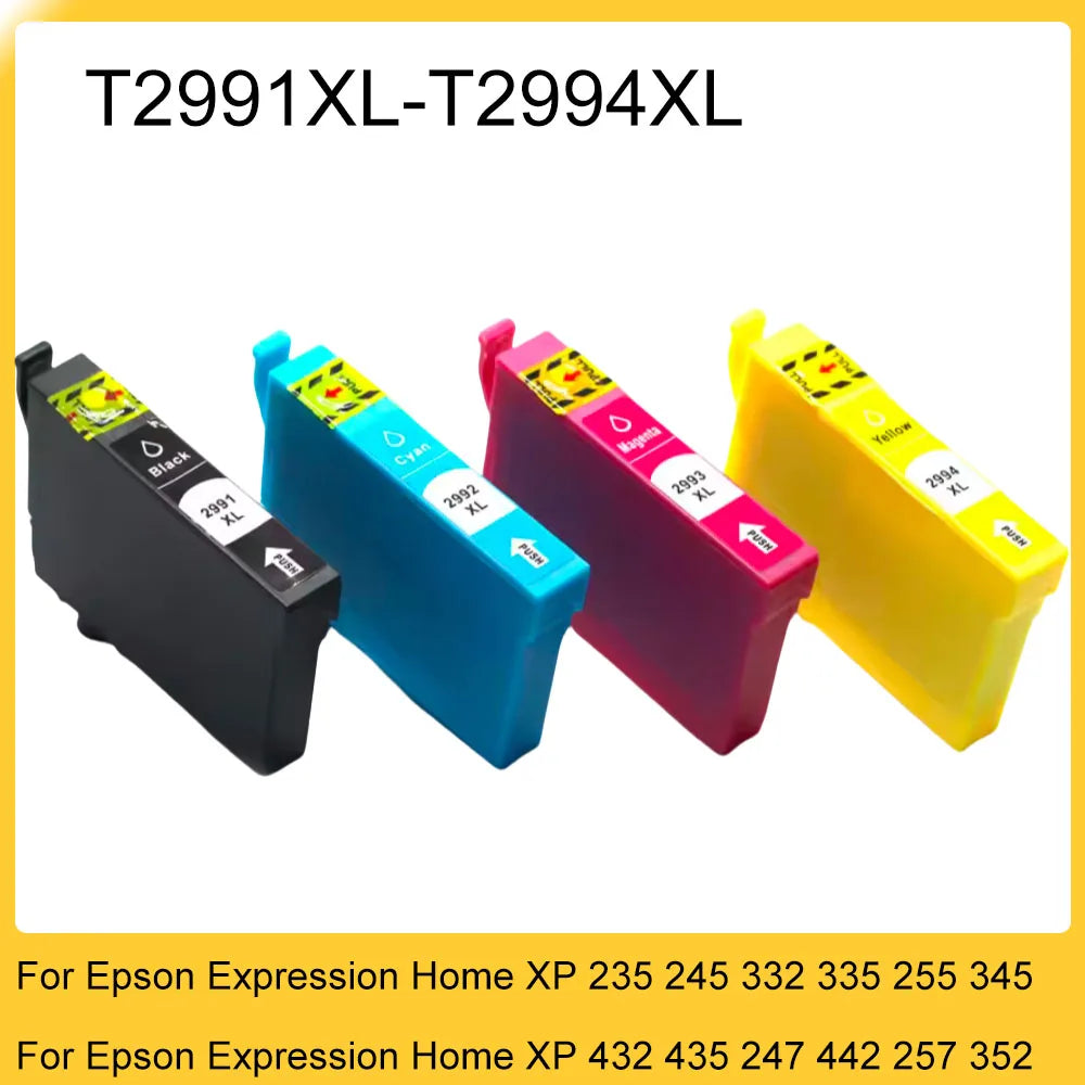 T2991 29XL Compatible Ink Cartridges for Epson XP-235 XP-432 Ink Cartridge Set PRIMED