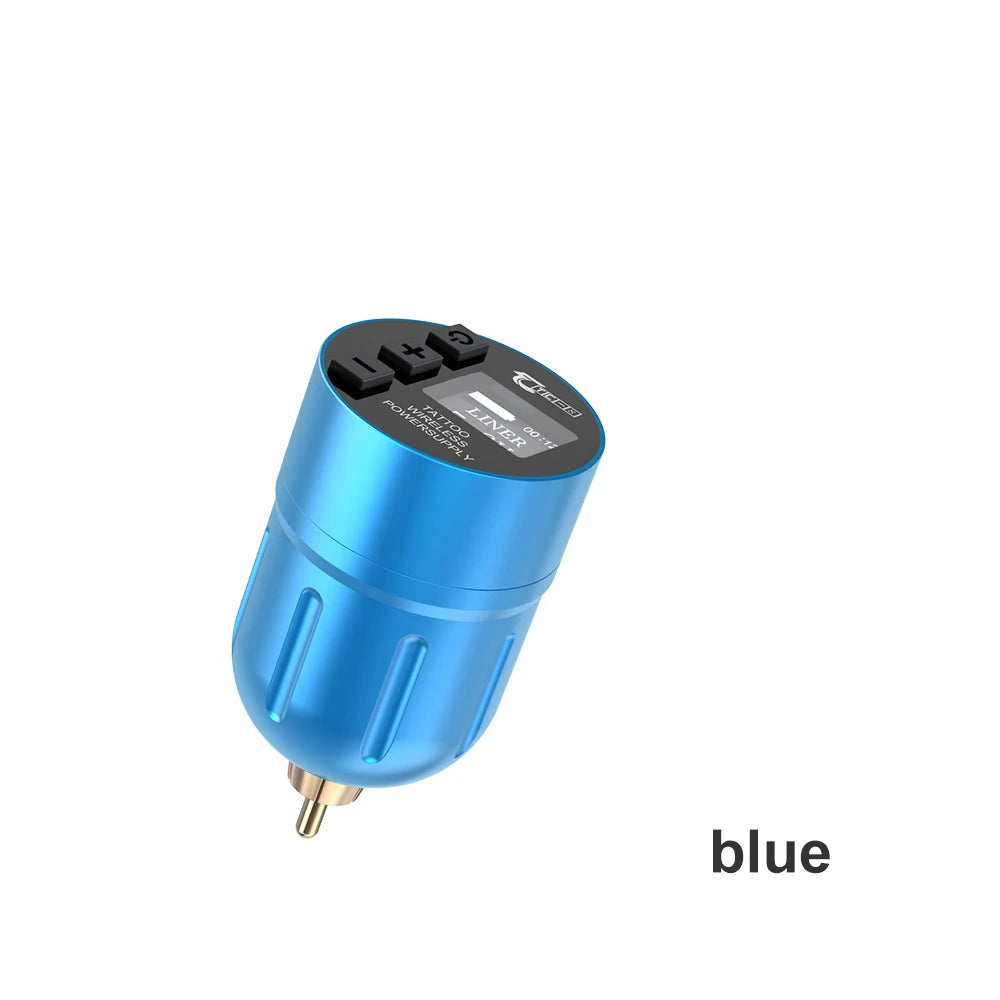 TC-6 Wireless Tattoo Power Supply 1700mAh LCD RCA