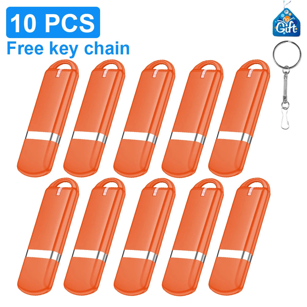 10-Pack Colorful USB Flash Drives 128GB–4GB + Key Chains USB Flash Drive PRIMED 16 GB Orange China Mainland