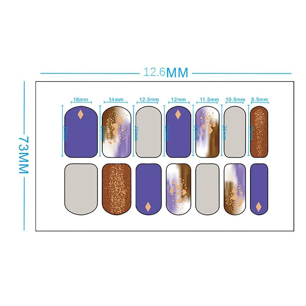 Semi-Cured Gel Nail Stickers – Floral Full Cover DIY Nail Art
