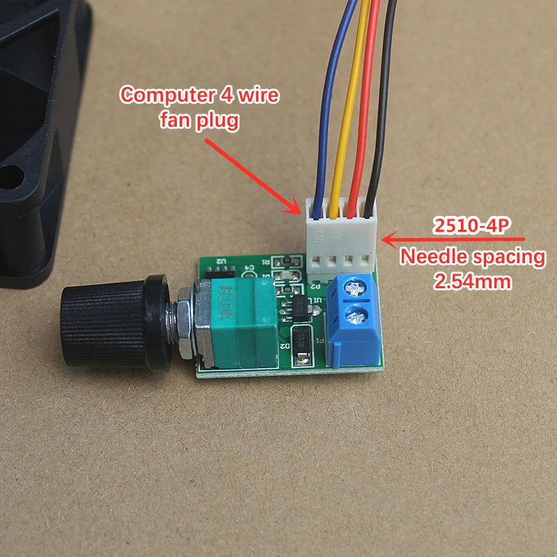 DC 12V PWM Fan Speed Controller 5V 25KHz 4-Pin with Switch PWM Fan Controller PRIMED 1pc
