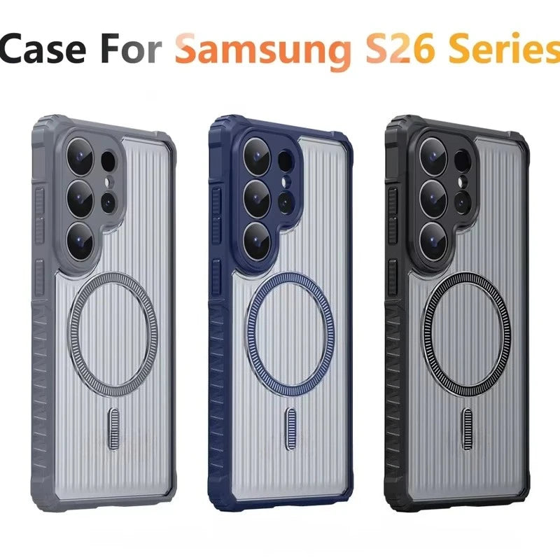 Transparent Magnetic Samsung Galaxy Case – MagSafe Shockproof