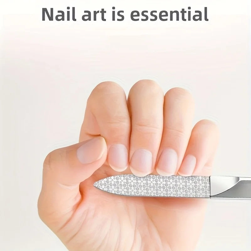 Ouriner 2-Piece Double-Sided Stainless Steel Nail File Set Nail File Set PRIMED