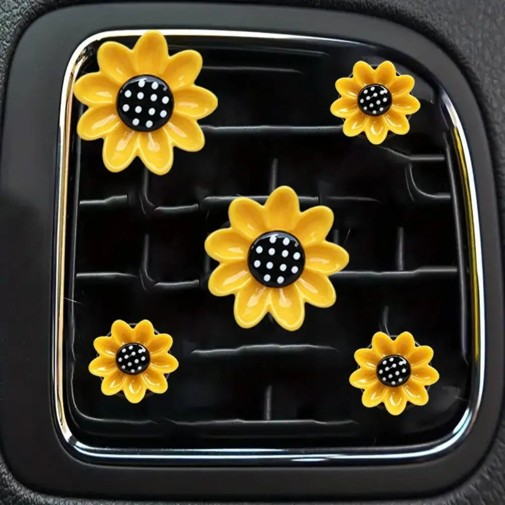 Sunflower Car Vent Clip Air Freshener – 2 or 5 Pack