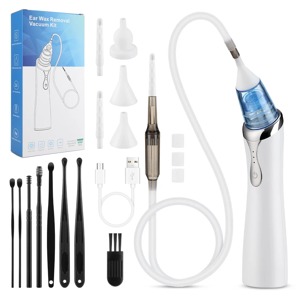 Hailicare 2-in-1 Electric Nasal Aspirator & Ear Wax Remover Baby Nasal Aspirator PRIMED WHITE